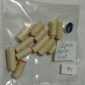 One-of-a-kind handmade/hand rolled paper beads/jewelry making/craft supplies/DIY